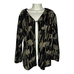 Robert Louis Silk Blend Black Gold Glitter Evening Jacket